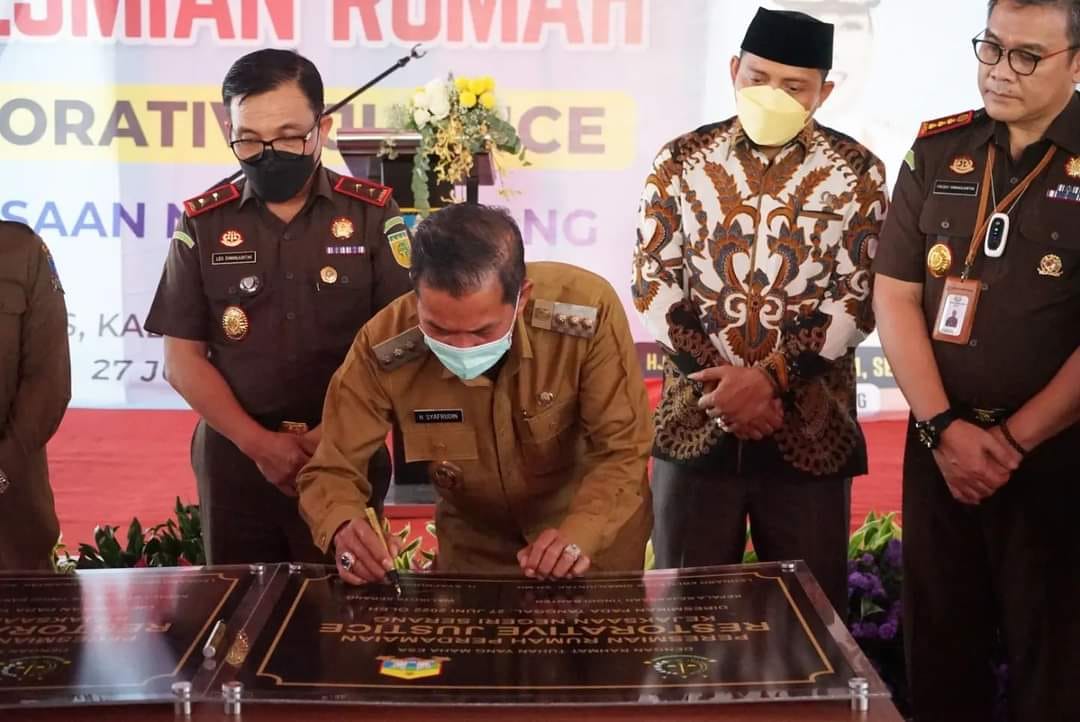 Peresmian Rumah Perdamaian Restorative Justice Kejaksaan Negeri Serang