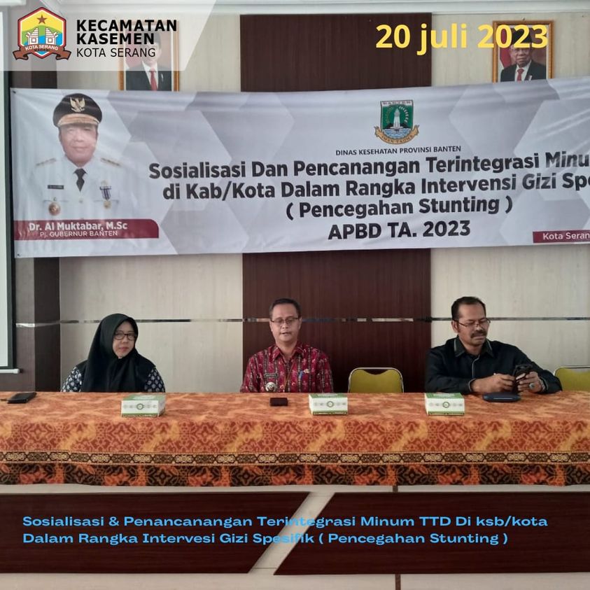 Acara Sosialisasi &amp; Pencanangan Terintegrasi Kabupaten Kota Serang Dalam Rangka intervensi Gizi Pencegahan Stunting.