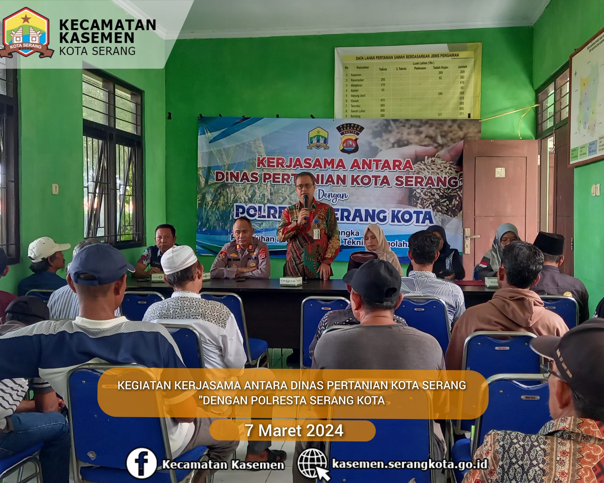kerja sama antara Dinas Pertanian Kota &amp; Polres Kota Serang.