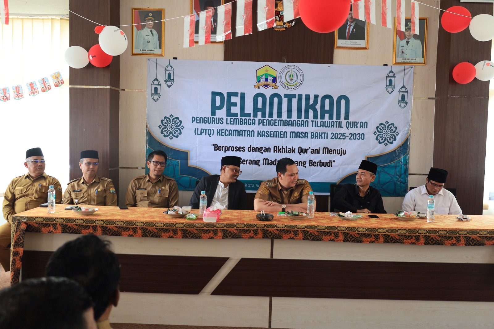 Camat Kasemen Mendampingi  Wali Kota Serang Dalam Pelantikan Pengurus LPTQ Kec. Kasemen Masa Bhakti 2025-2030
