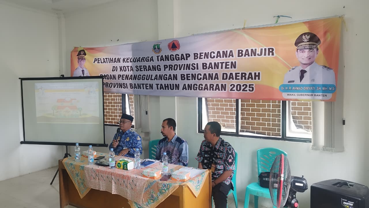 Sosiaisasi Pelatihan Keluarga Tanggap Bencana Banjir Di Kota Serang Tahun 2025 Oleh BPBD Provinsi Banten