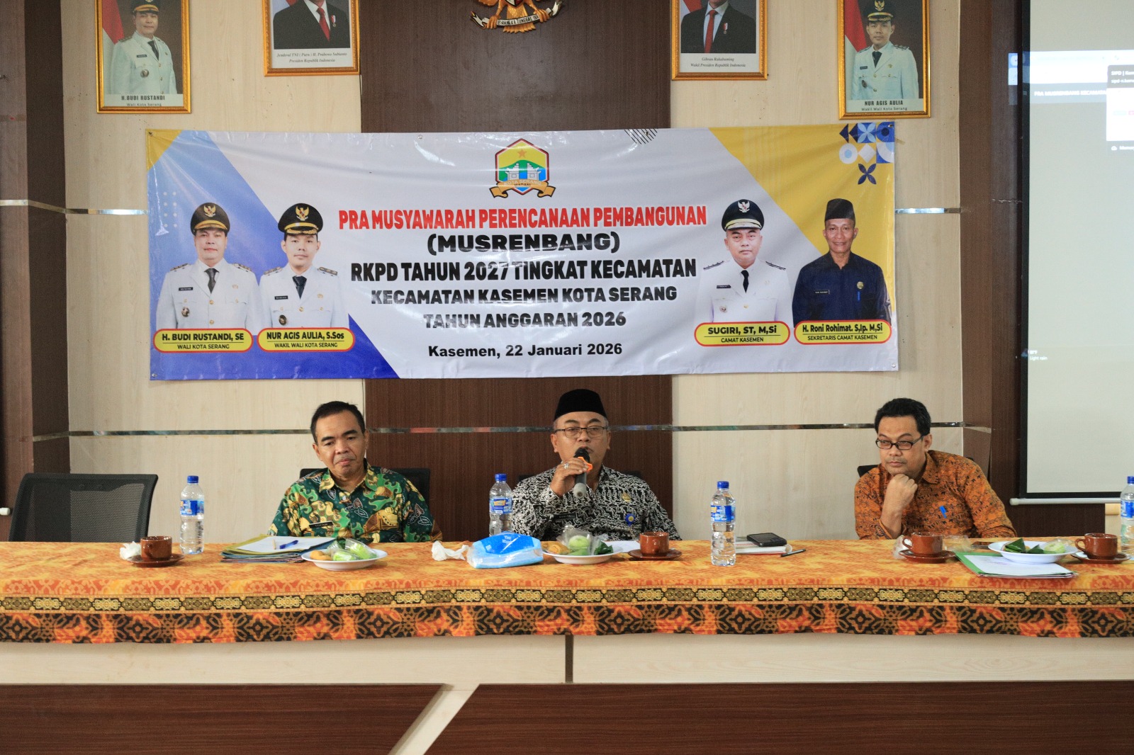 Sosialisasi Pra MUSRENBANG RKPD Tahun 2027 Tingkat Kecamatan Kasemen Kota Serang