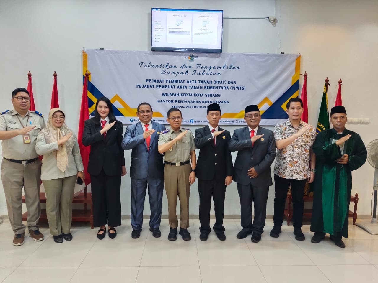 Pelantikan/Pengambilan Sumpah Jabatan PPAT dan PPATS di wilayah Kota Serang