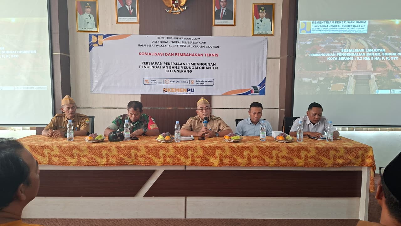 Sosialisasi & Pembahasan Teknis Persiapan Pekerjaan Pengendalian Banjir Sungai Cibanten Oleh Kemenpu BBWSC3