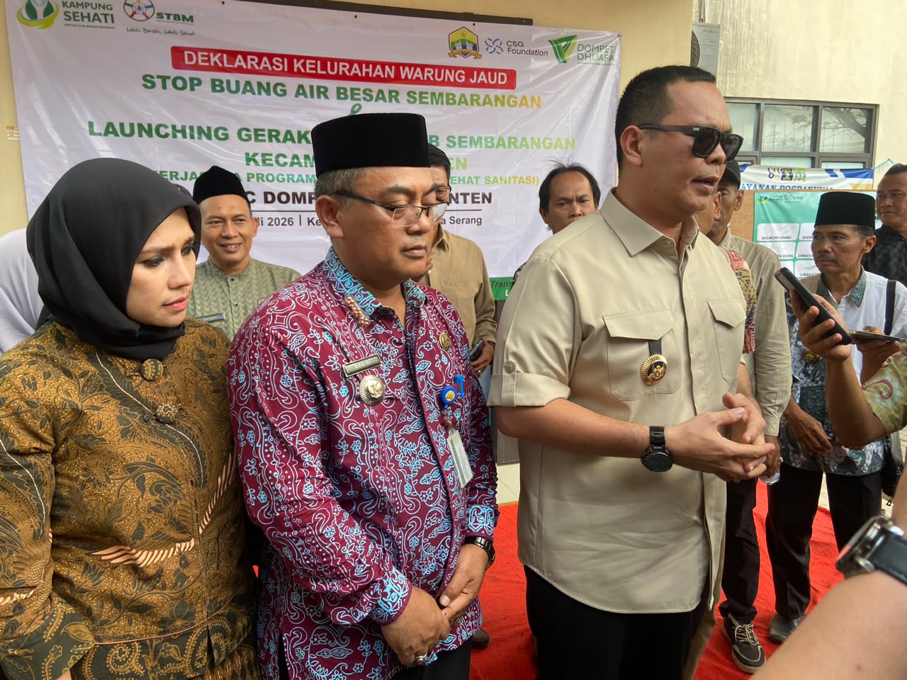 Deklarasi Pilar 1 Sanitasi Total Berbasis Masyarakat (STBM) dan Stop Buang Air Besar Sembarangan (BABS) Di Kelurahan Warung Jaud Kecamatan Kasemen