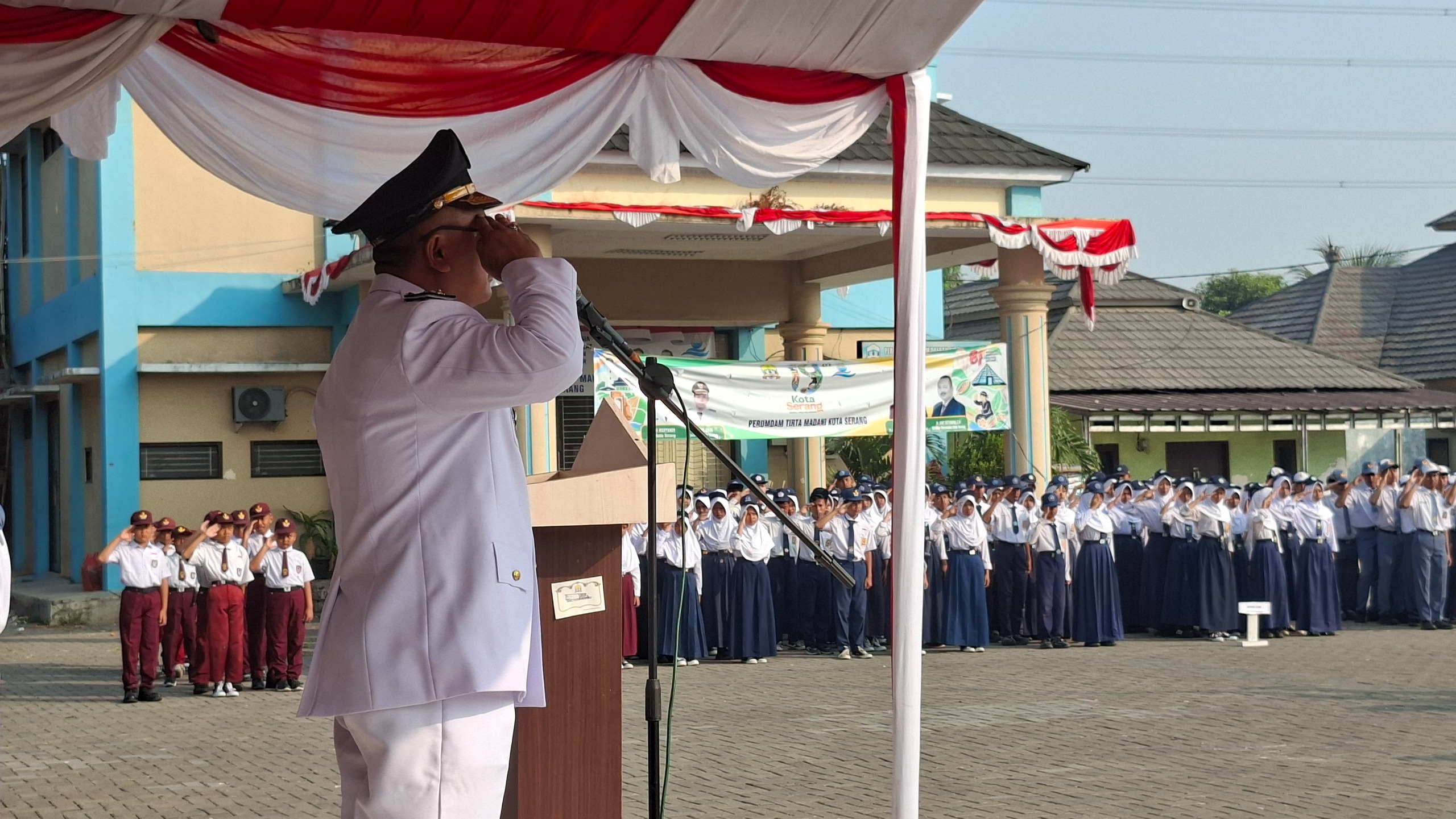 Upacara Pengibaran Bendera Merah Putih Dalam Rangka HUT RI Ke-81 Tahun 2026 Tingkat Kecamatan Kasemen