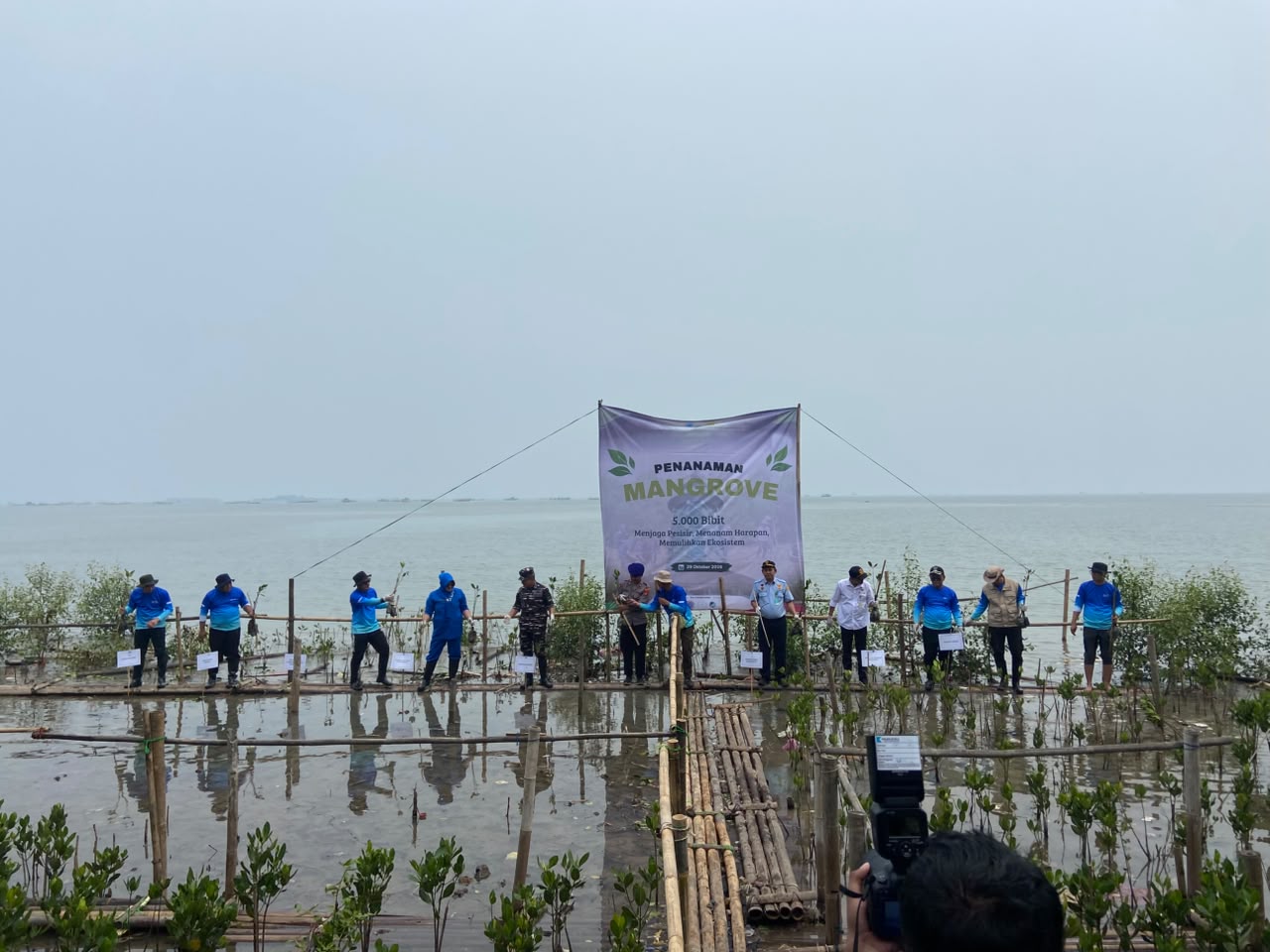 Camat Kasemen Menghadiri Penanaman Mangrove Di Wisata Mangrove Pancer Karangantu Kecamatan Kasemen